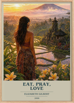 Eat, Pray, Love Book Cover Poster by Elizabeth Gilbert