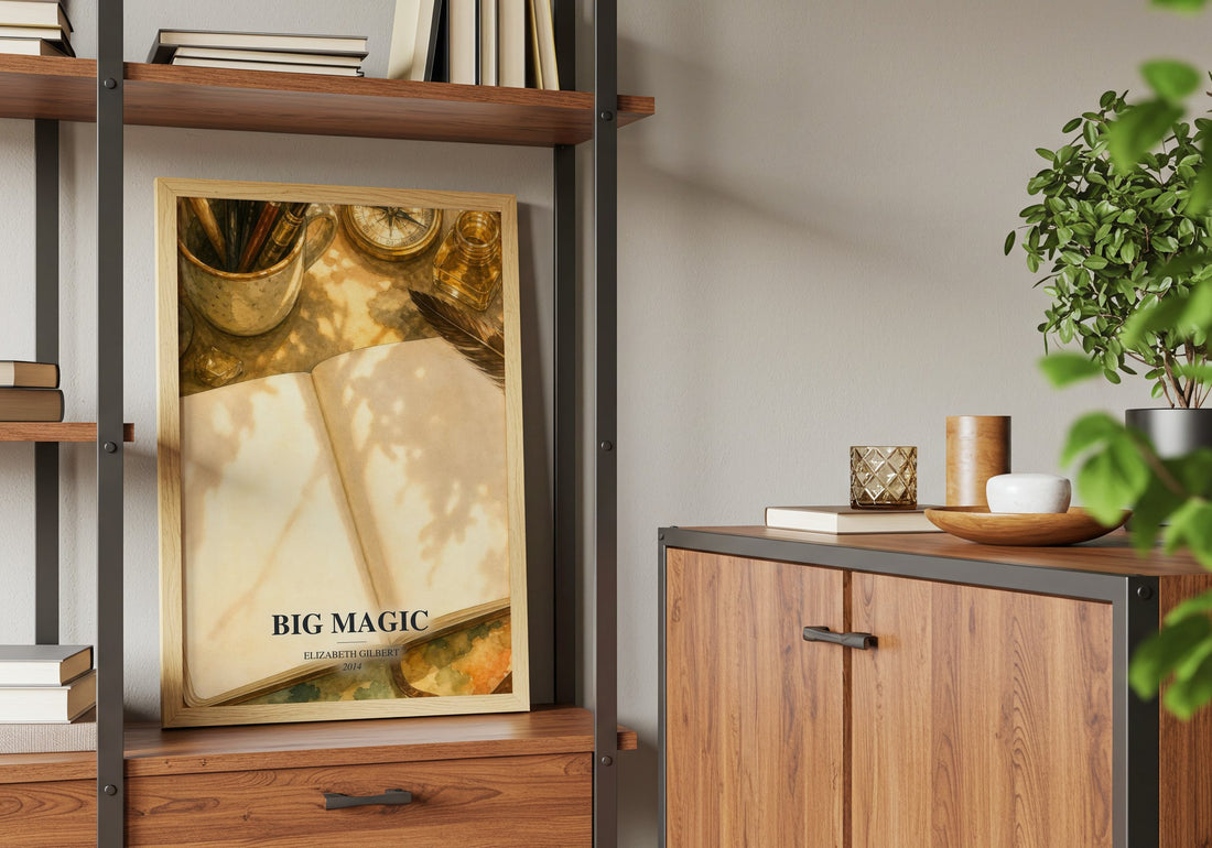 Big Magic book watercolour illustration paper finish options – matte satin gloss
