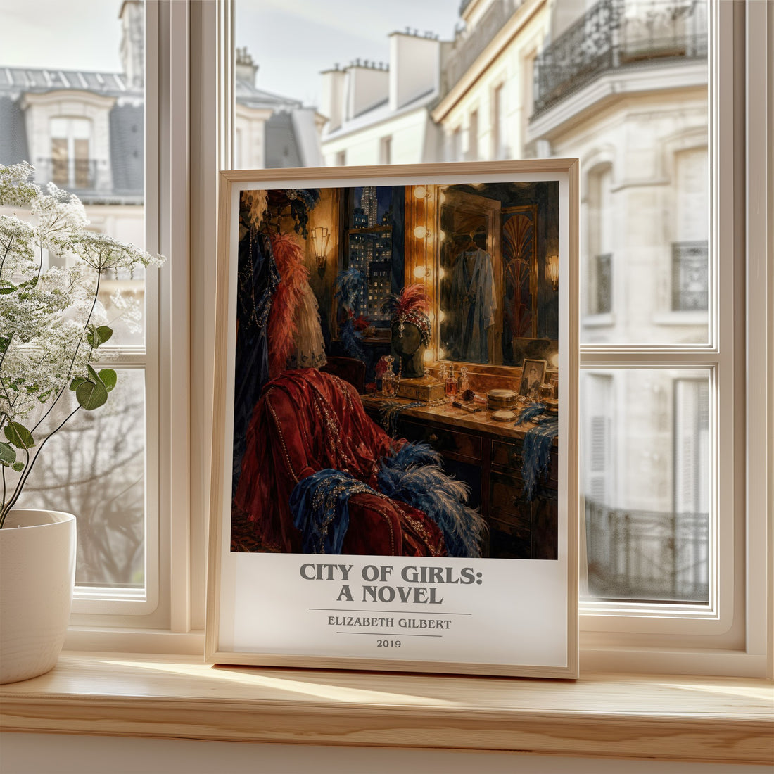 City of Girls: A Novel book cover poster colour and style options – Elizabeth Gilbert book art