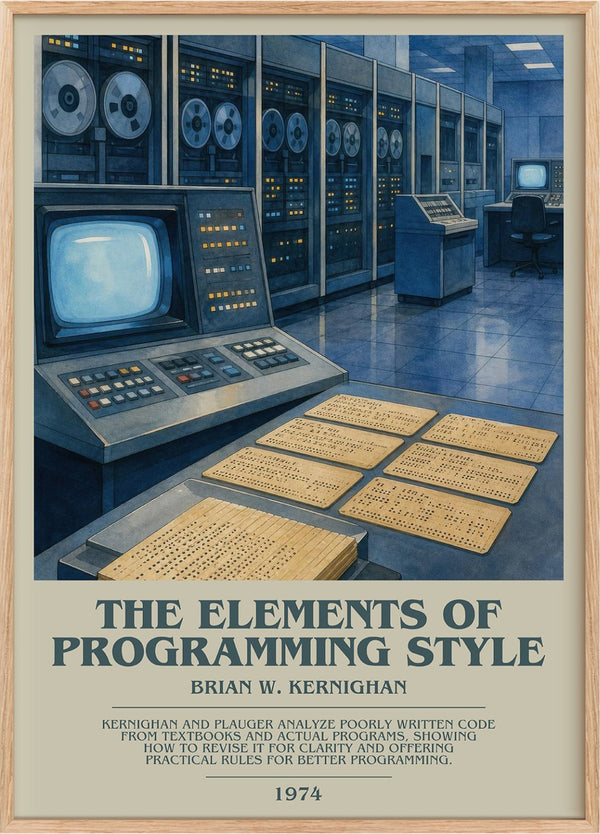 elements of programming style Bookish Wall Art by Brian W. Kernighan