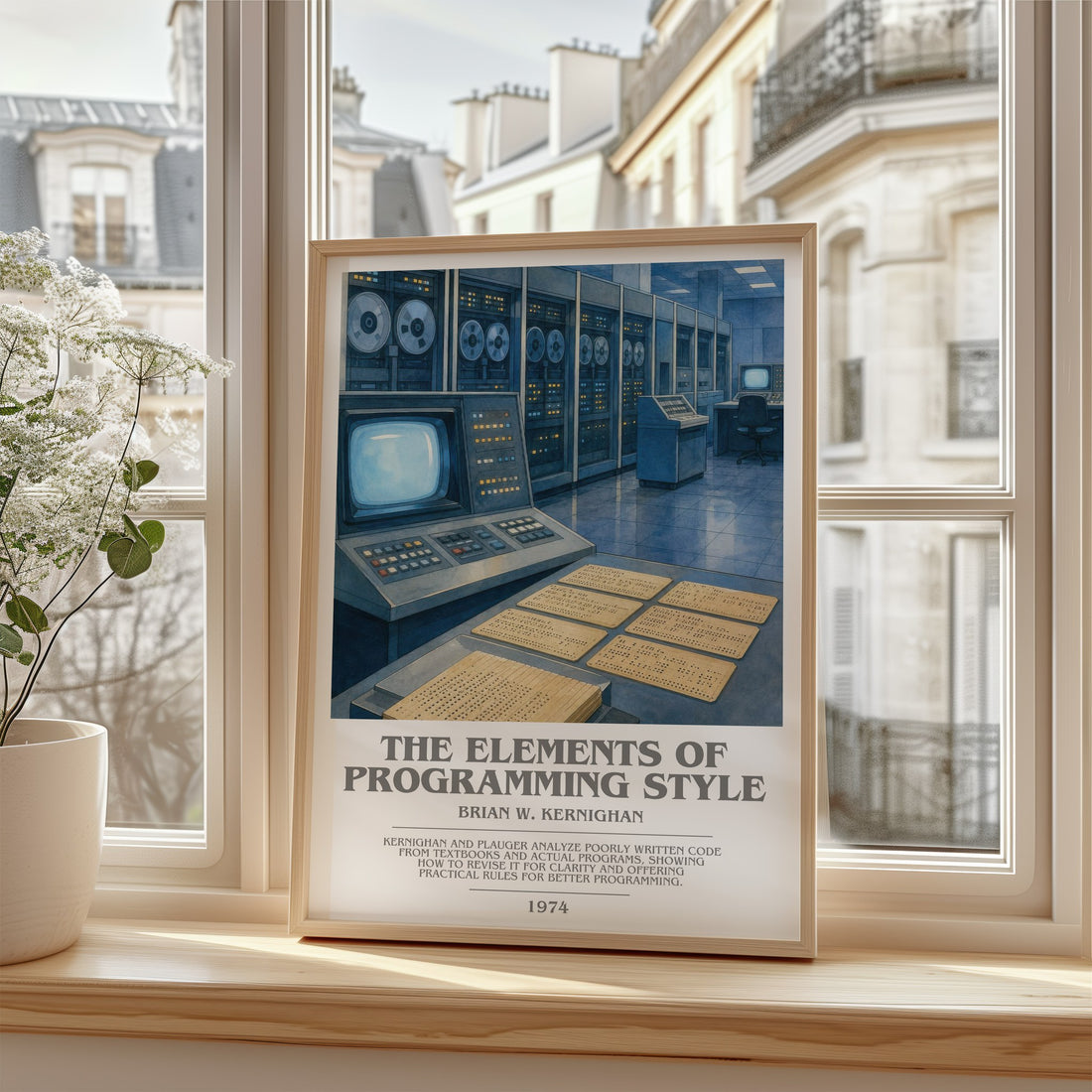 The elements of programming style bookish poster colour and style options – Brian W. Kernighan book art