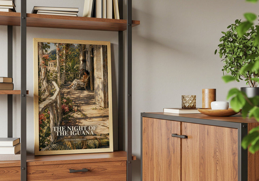 The night of the iguana book watercolour illustration paper finish options – matte satin gloss