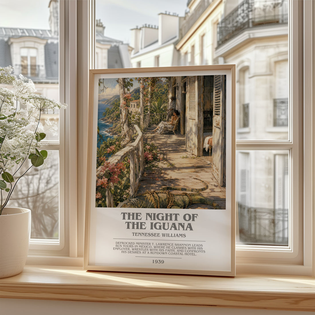 The night of the iguana bookish poster colour and style options – Tennessee Williams book art