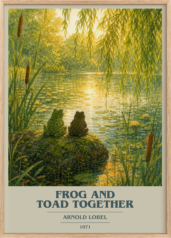 Frog and Toad Together Book Cover Poster by Arnold Lobel