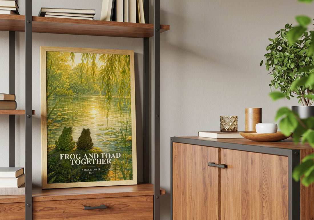 Frog and Toad Together book watercolour illustration paper finish options – matte satin gloss