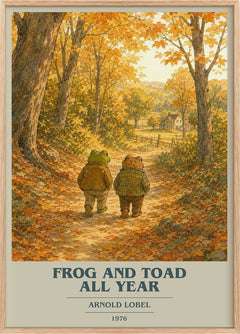 Frog and Toad All Year Book Cover Poster by Arnold Lobel