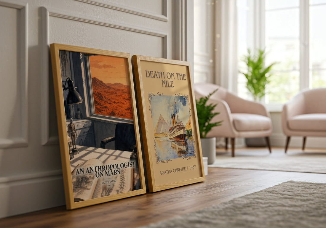 An Anthropologist on Mars watercolour print framed by window – literary home decor