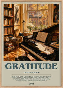 Gratitude Bookish Wall Art by Oliver Sacks