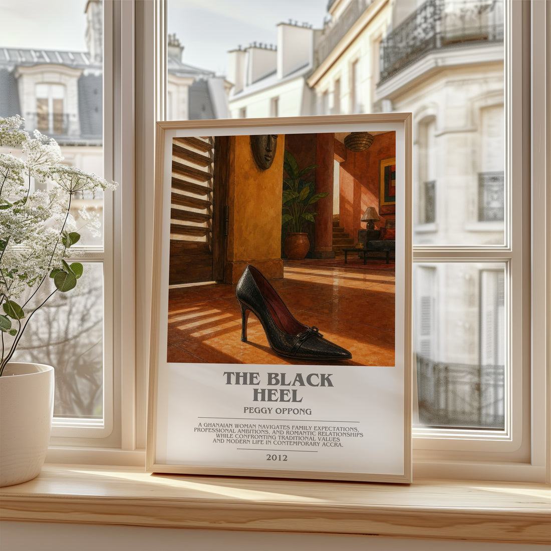 The black heel bookish poster colour and style options – Peggy Oppong book art