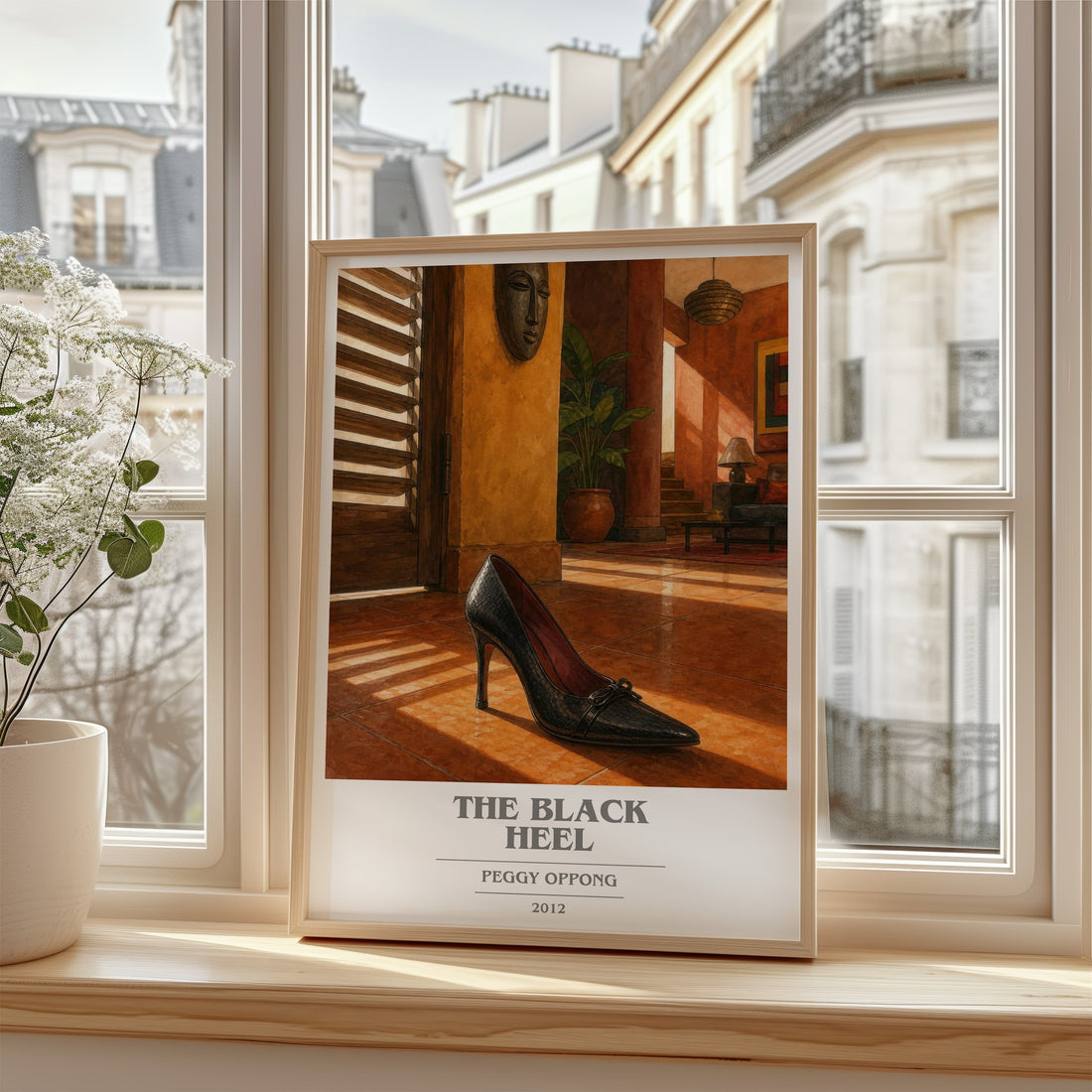 The black heel book cover poster colour and style options – Peggy Oppong book art