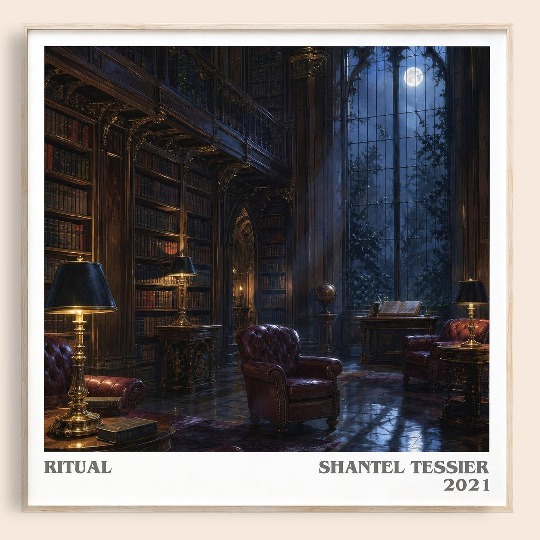 Ritual literary book poster by Shantel Tessier – framed literary art print