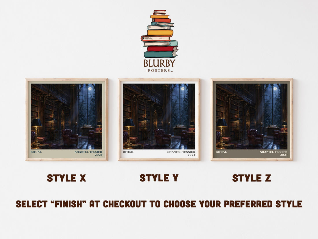 Ritual literary print in frame leaning in hallway – romance wall art (mockup)