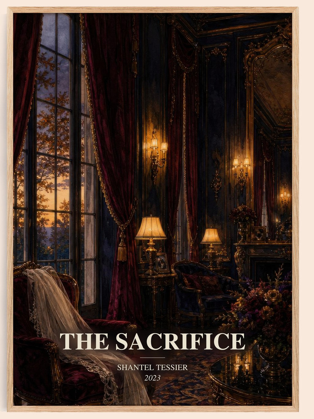 The Sacrifice watercolour book poster by Shantel Tessier – framed literary art print