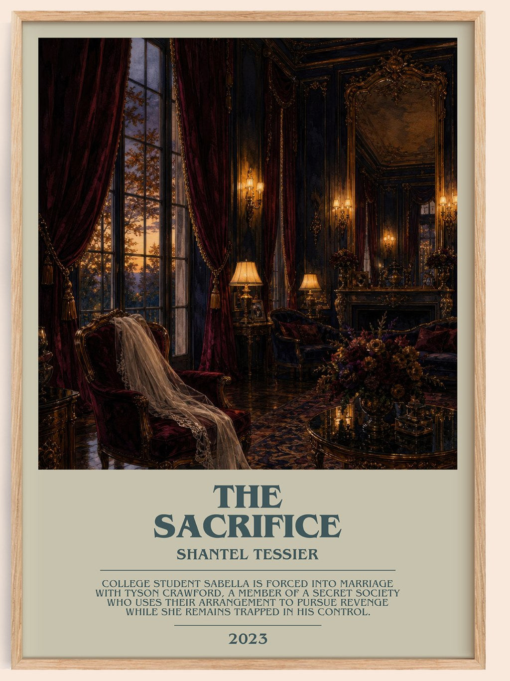 The Sacrifice bookish book poster by Shantel Tessier – framed literary art print