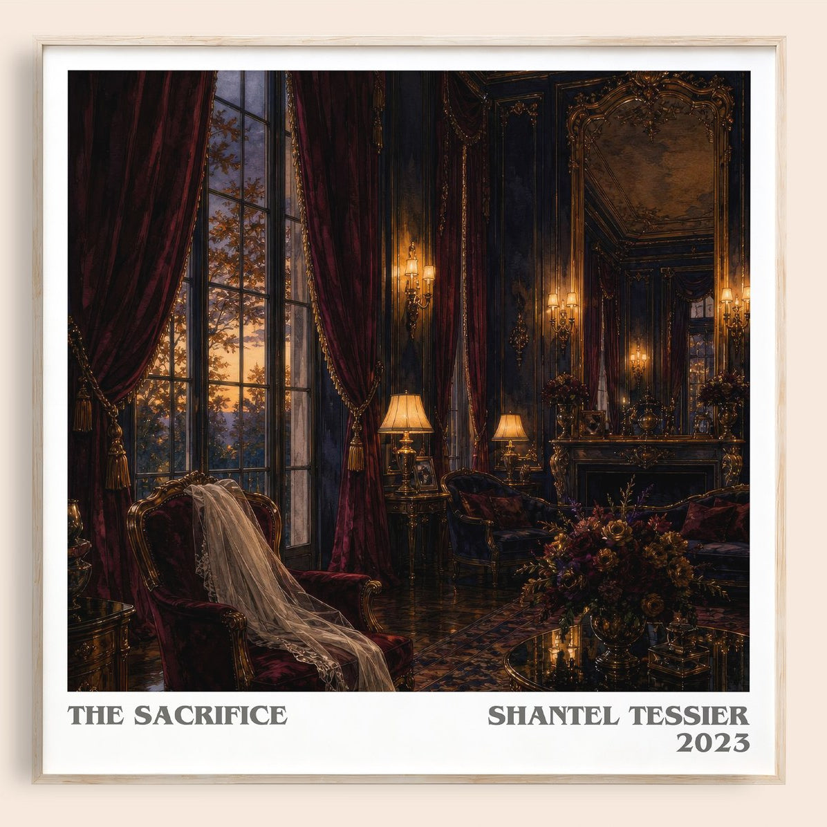 The Sacrifice literary book poster by Shantel Tessier – framed literary art print