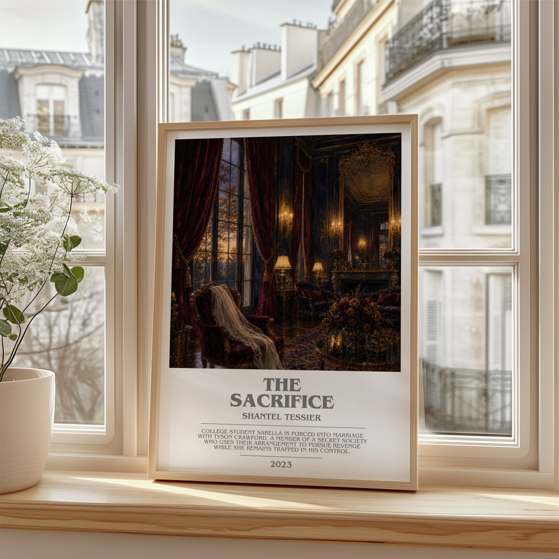 The Sacrifice bookish poster colour and style options – Shantel Tessier book art