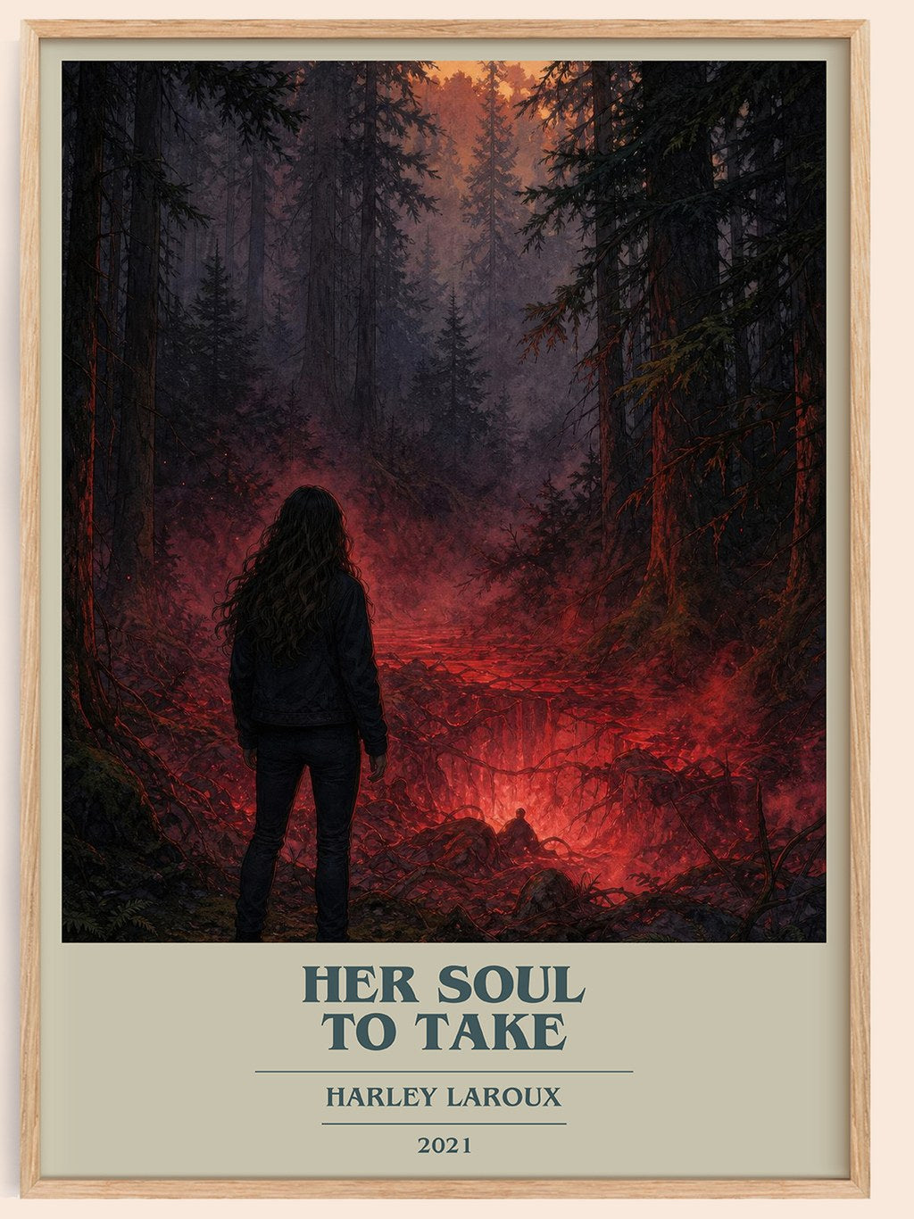 Her Soul to Take book cover book poster by Harley Laroux – framed literary art print