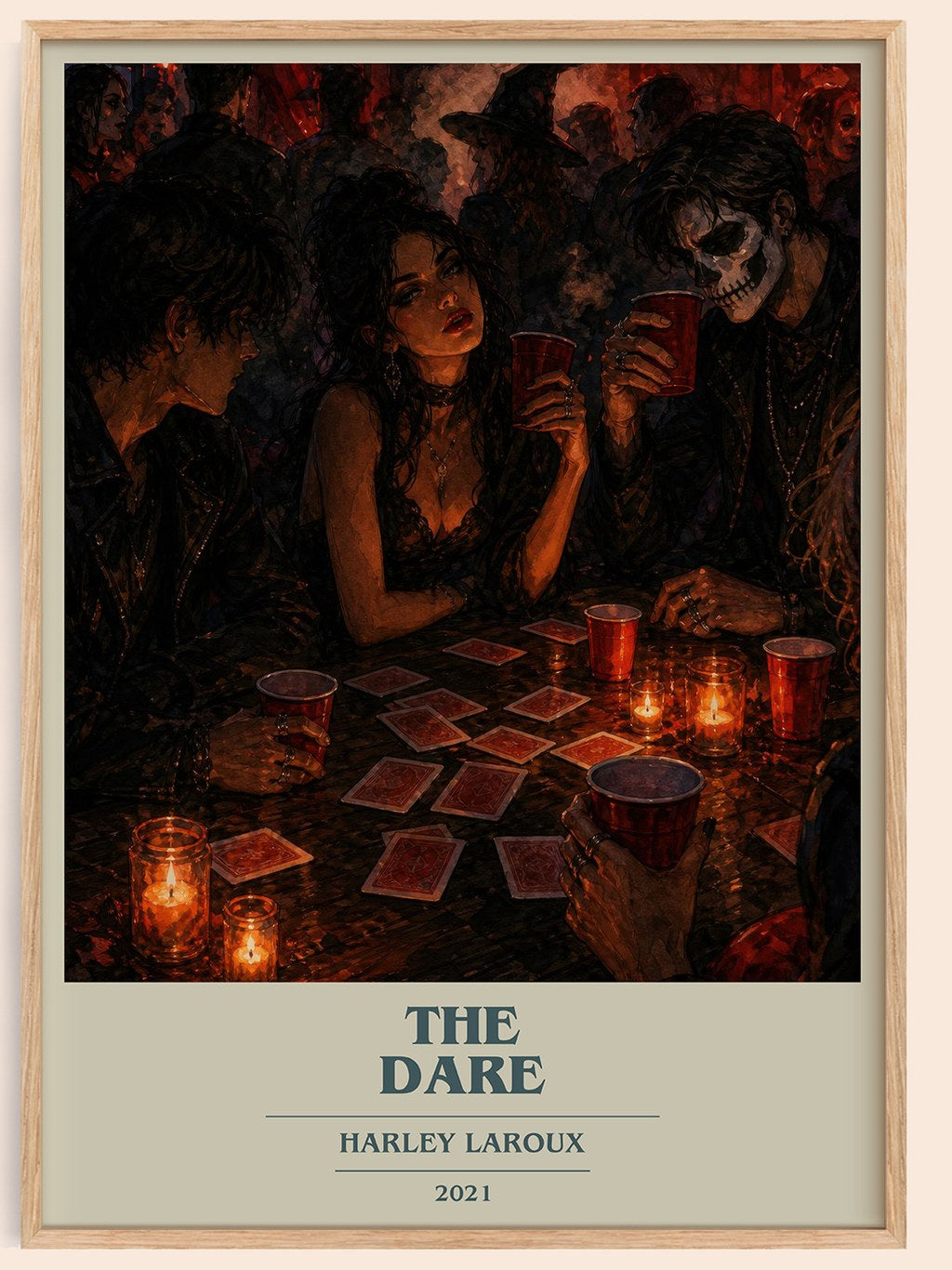 The Dare book cover book poster by Harley Laroux – framed literary art print
