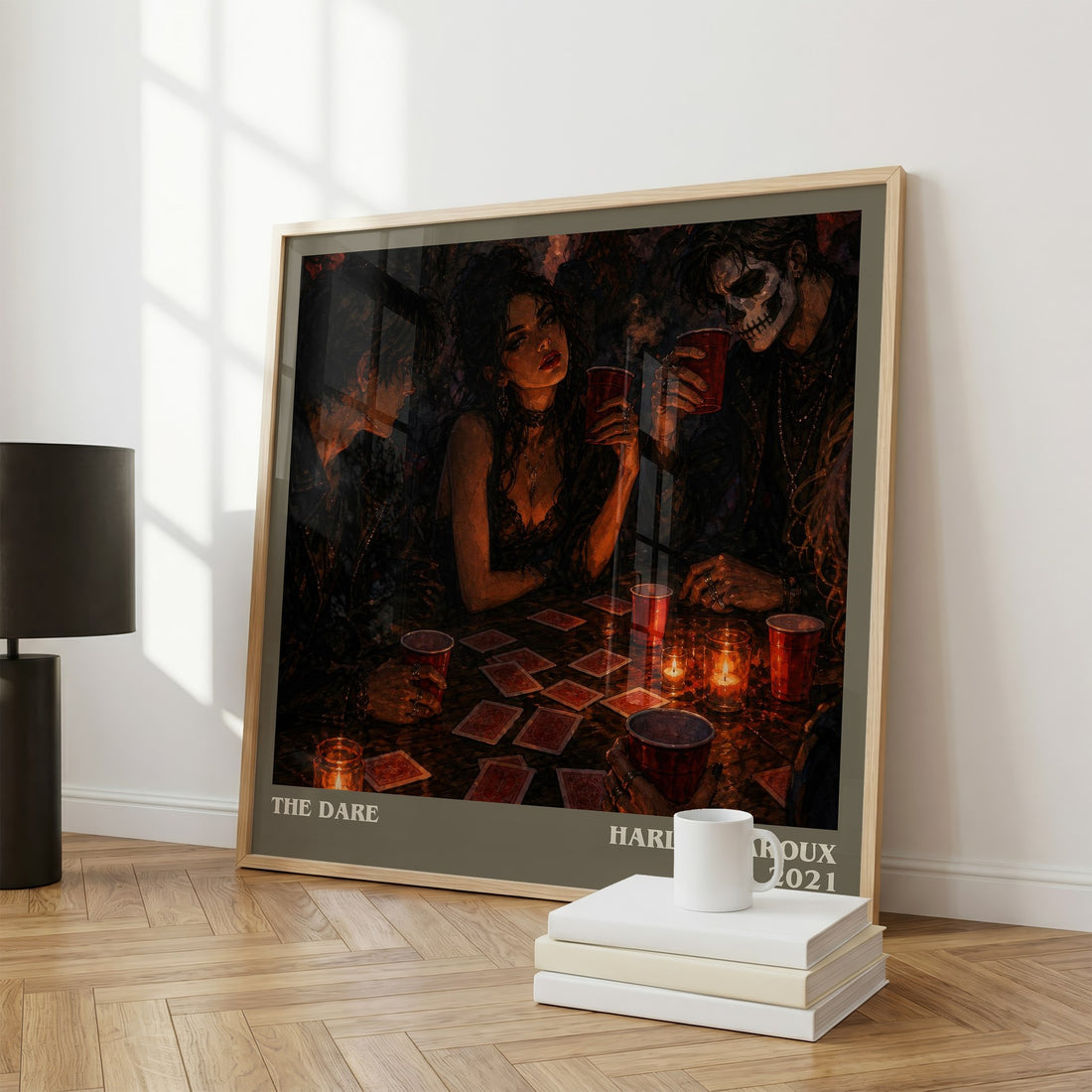 The Dare literary print framed by window – literary home decor