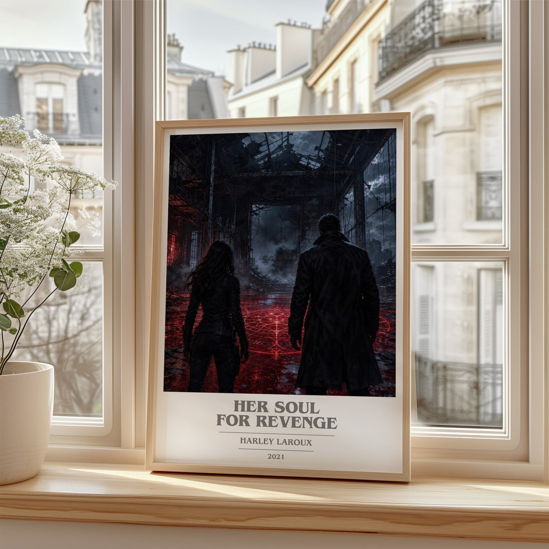 Her Soul for Revenge book cover poster colour and style options – Harley Laroux book art