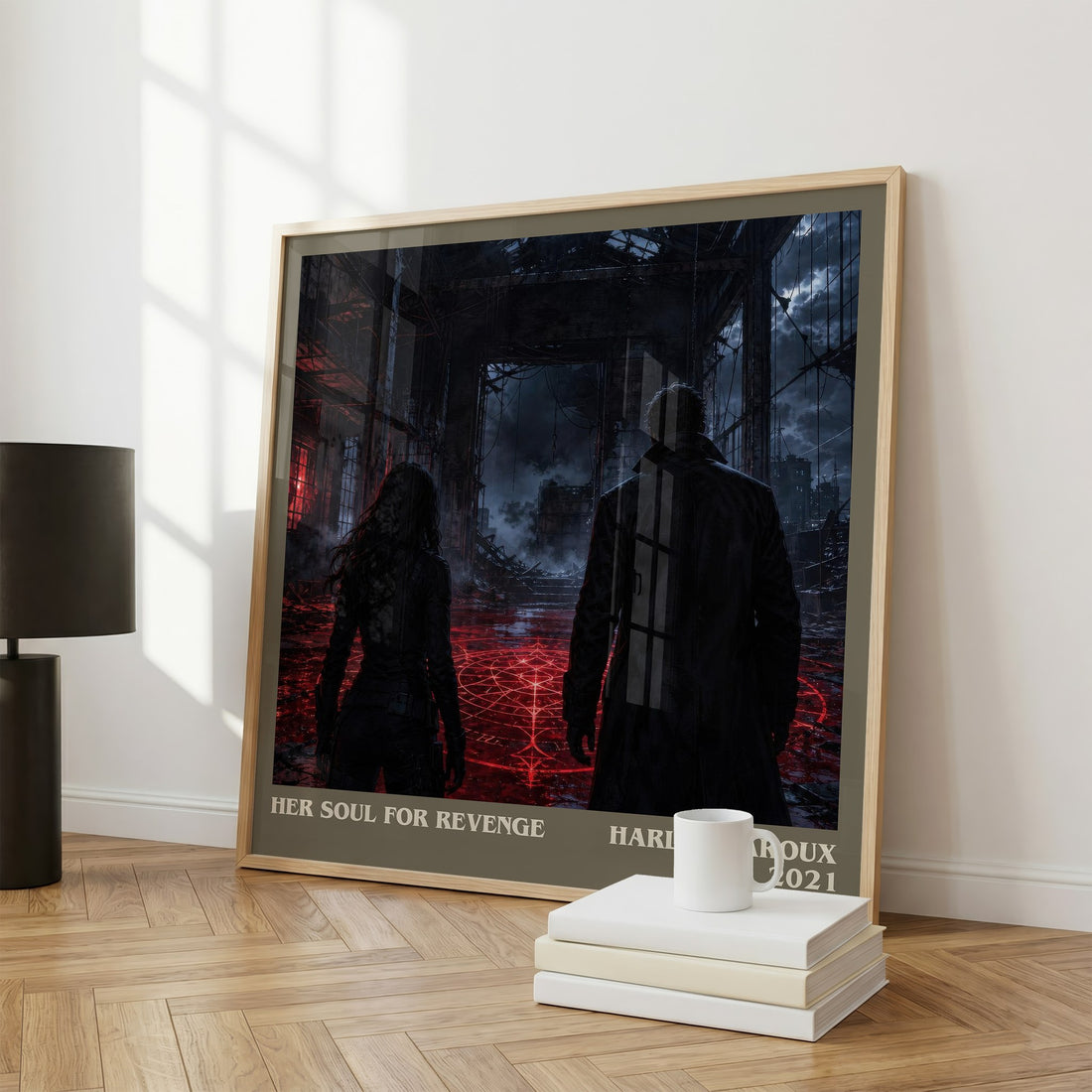 Her Soul for Revenge literary print framed by window – literary home decor