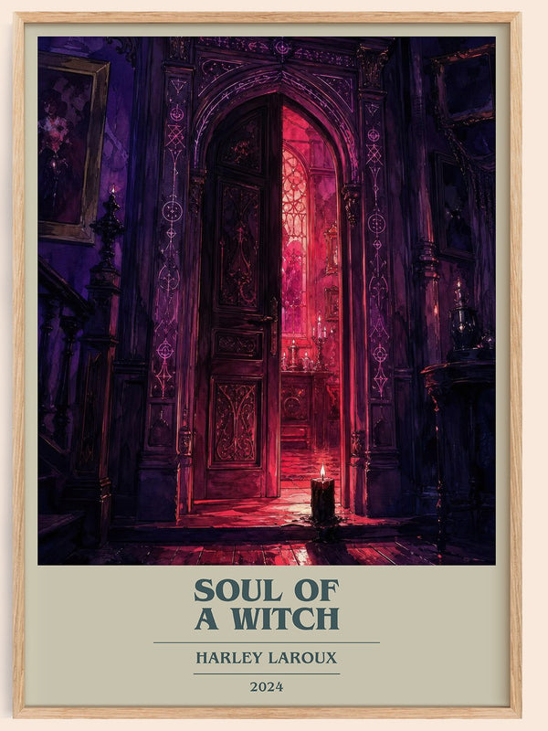 Soul of a Witch book cover book poster by Harley Laroux – framed literary art print