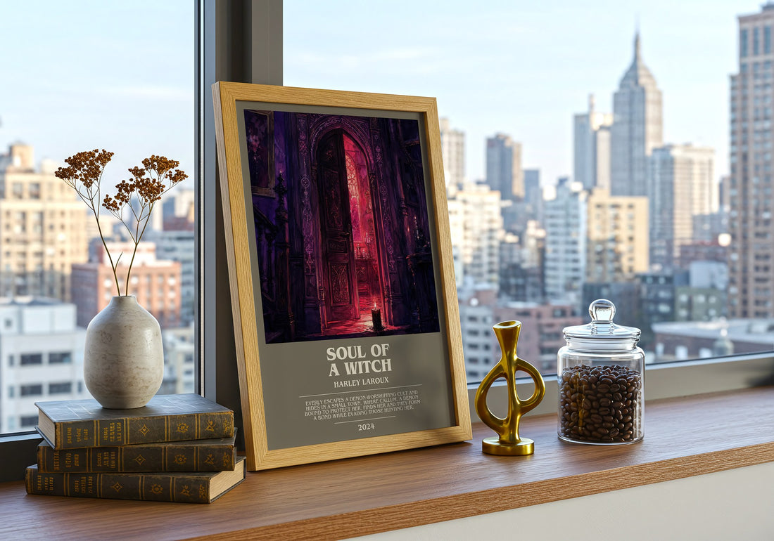 Soul of a Witch bookish print framed by window – literary home decor