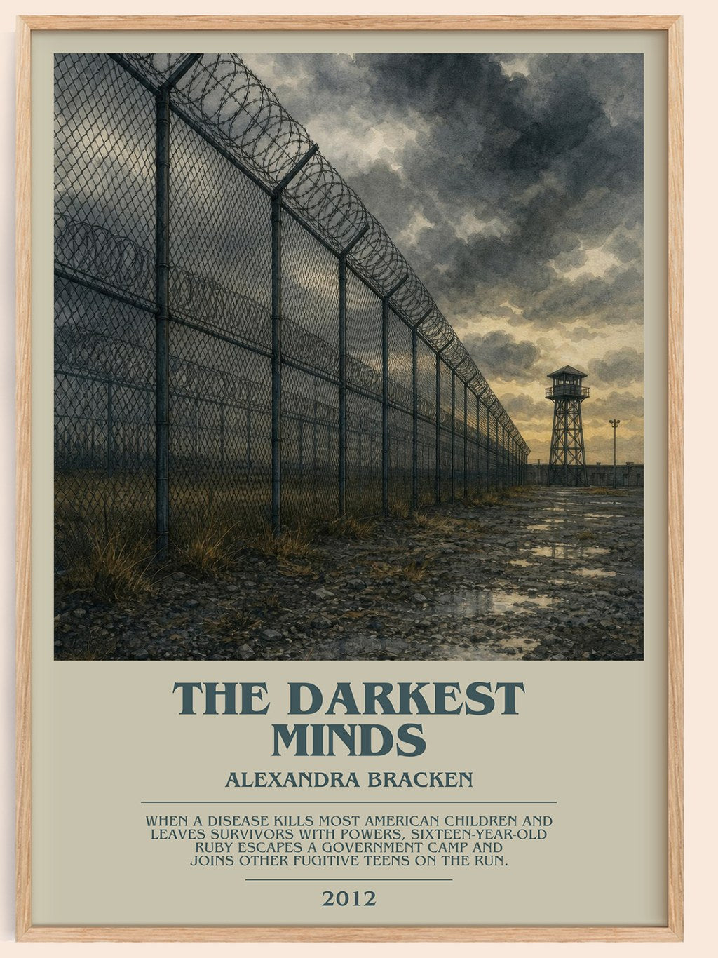The Darkest Minds bookish book poster by Alexandra Bracken – framed literary art print