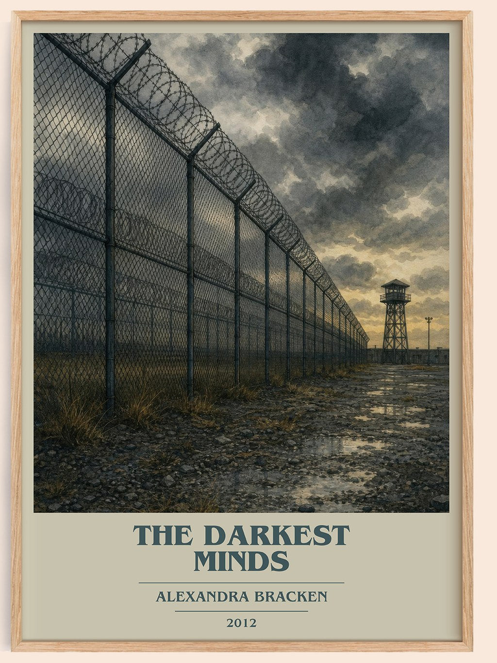 The Darkest Minds book cover book poster by Alexandra Bracken – framed literary art print