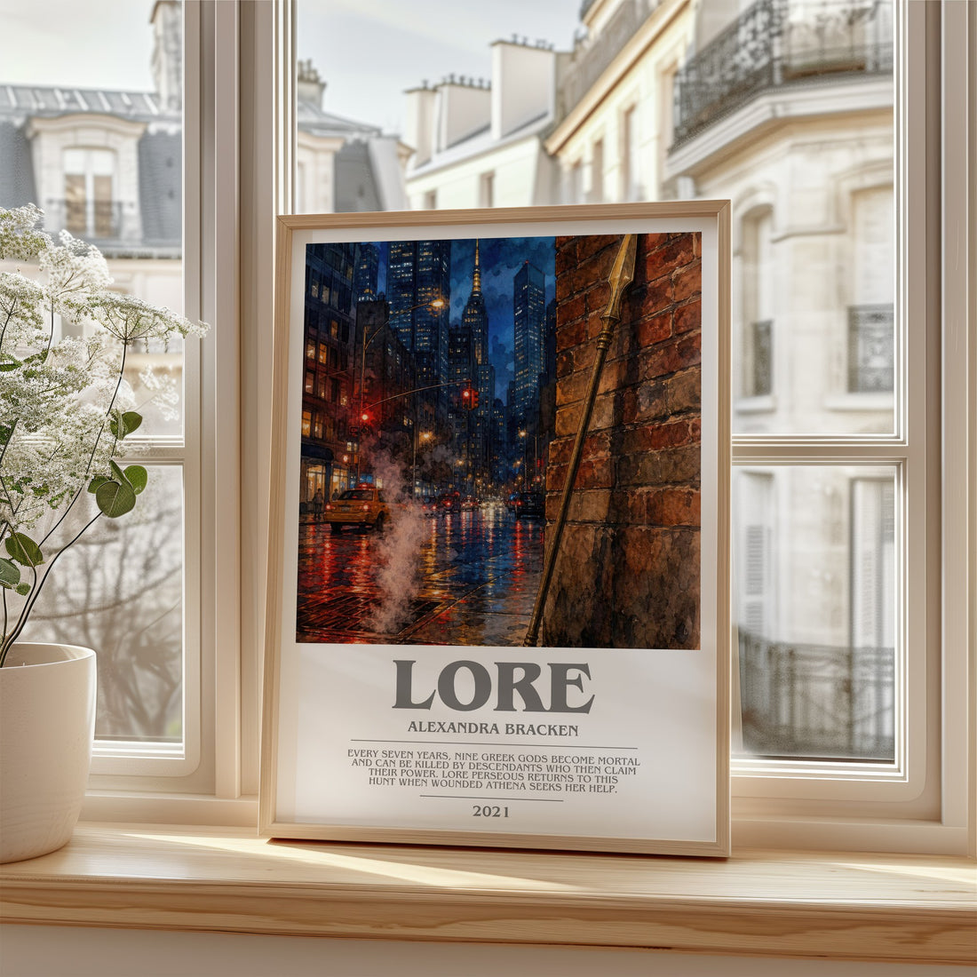 Lore bookish poster colour and style options – Alexandra Bracken book art