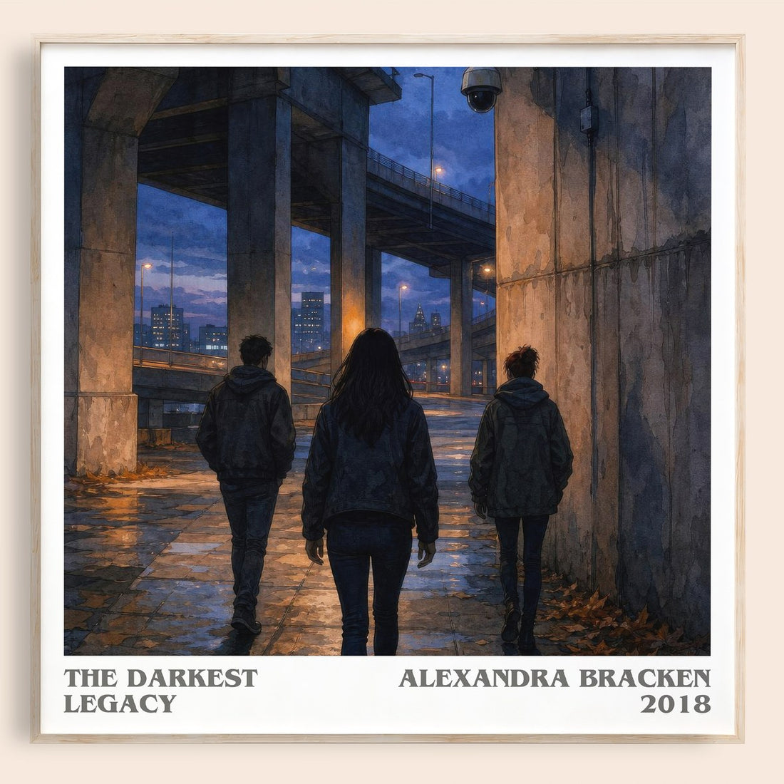 The darkest legacy literary book poster by Alexandra Bracken – framed literary art print