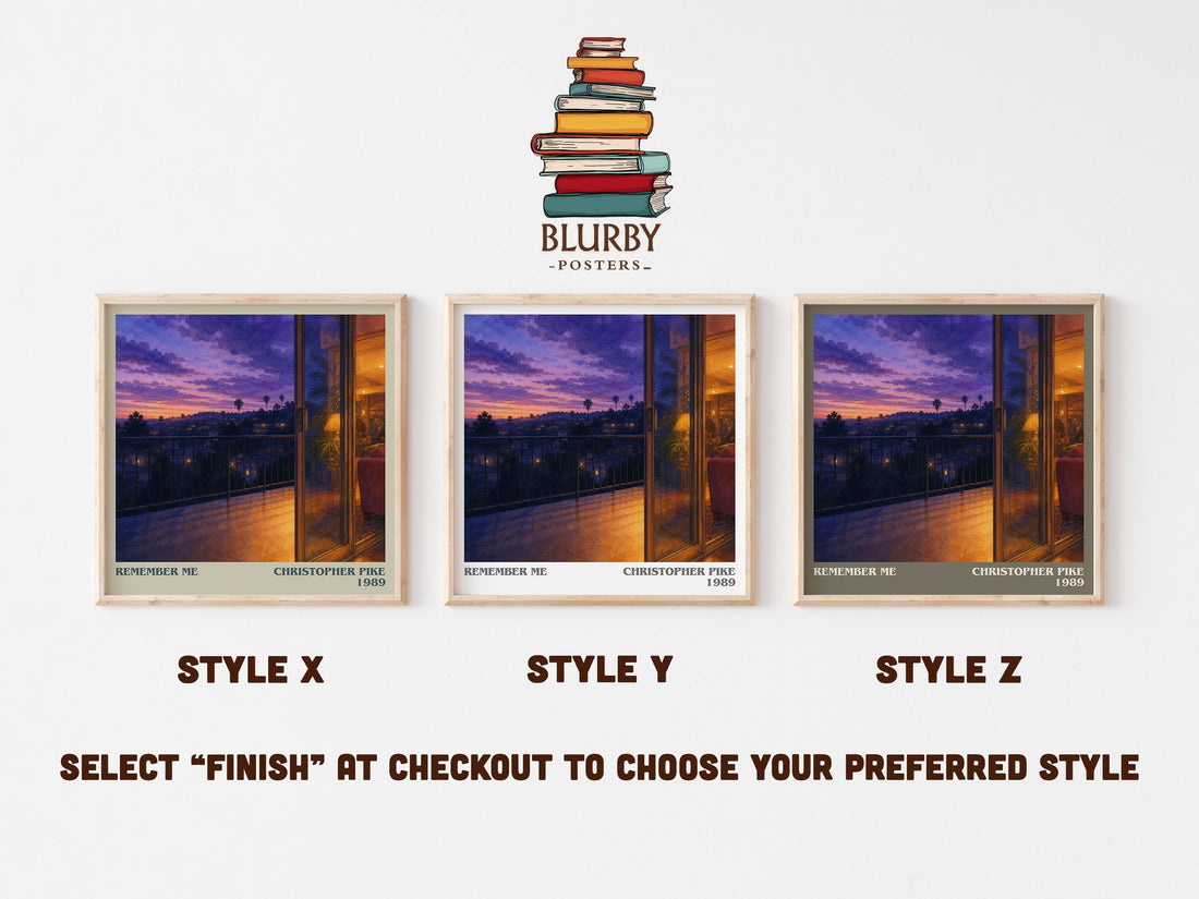 Remember Me literary print in frame leaning in hallway – young adult wall art (mockup)