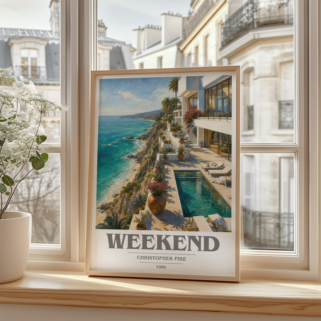 Weekend book cover poster colour and style options – Christopher Pike book art