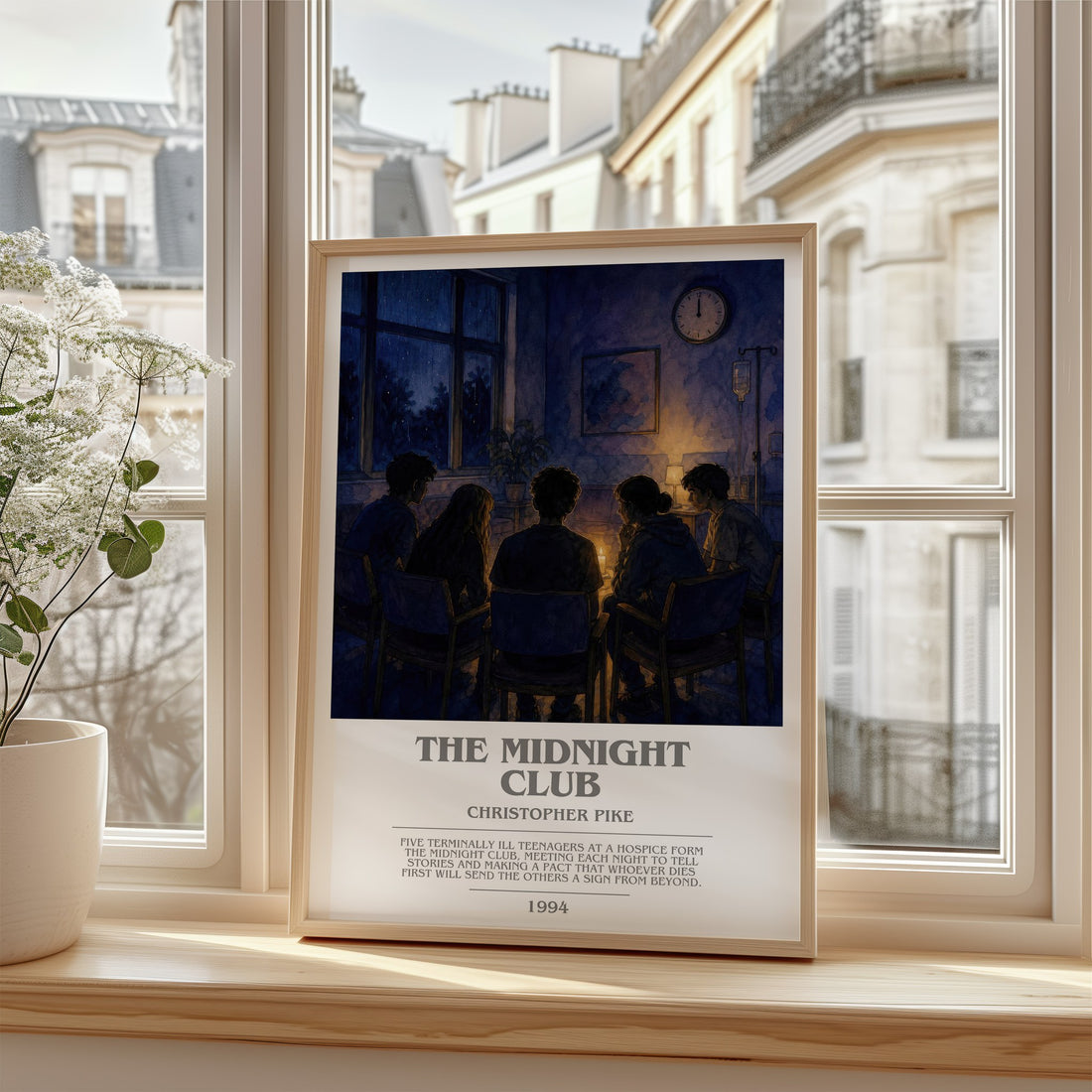 The Midnight Club bookish poster colour and style options – Christopher Pike book art