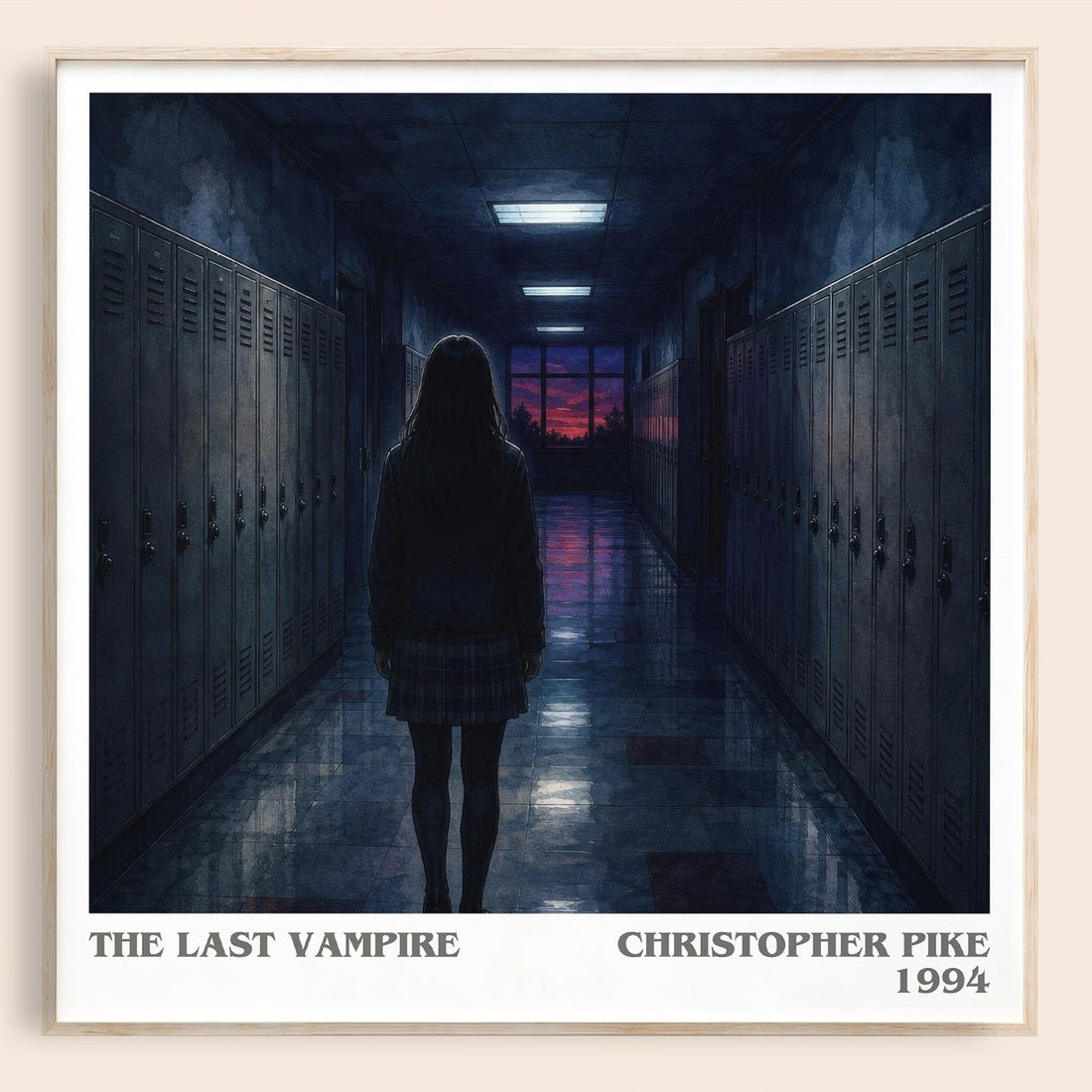 The Last Vampire literary book poster by Christopher Pike – framed literary art print