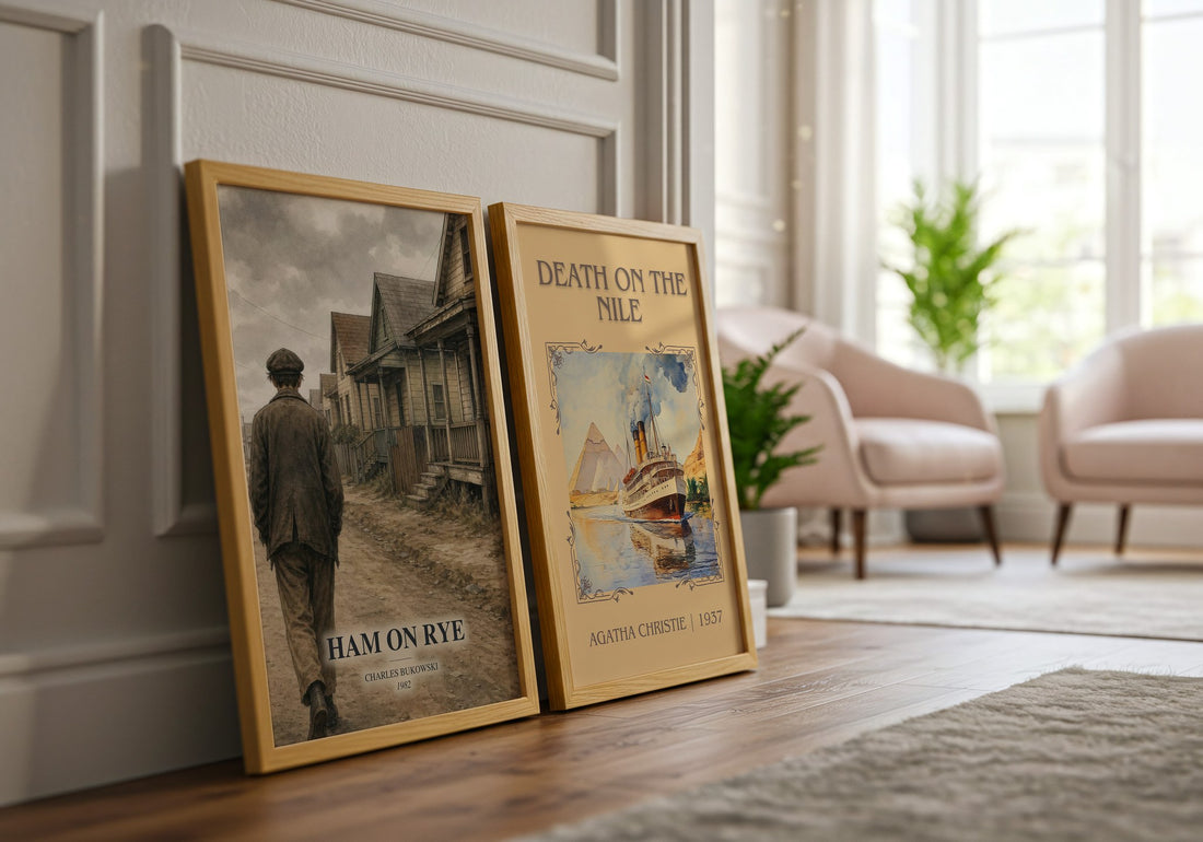 Ham on Rye watercolour print framed by window – literary home decor