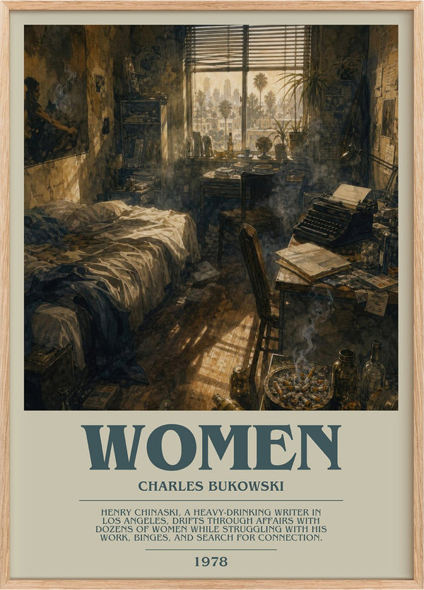 Women Bookish Wall Art by Charles Bukowski