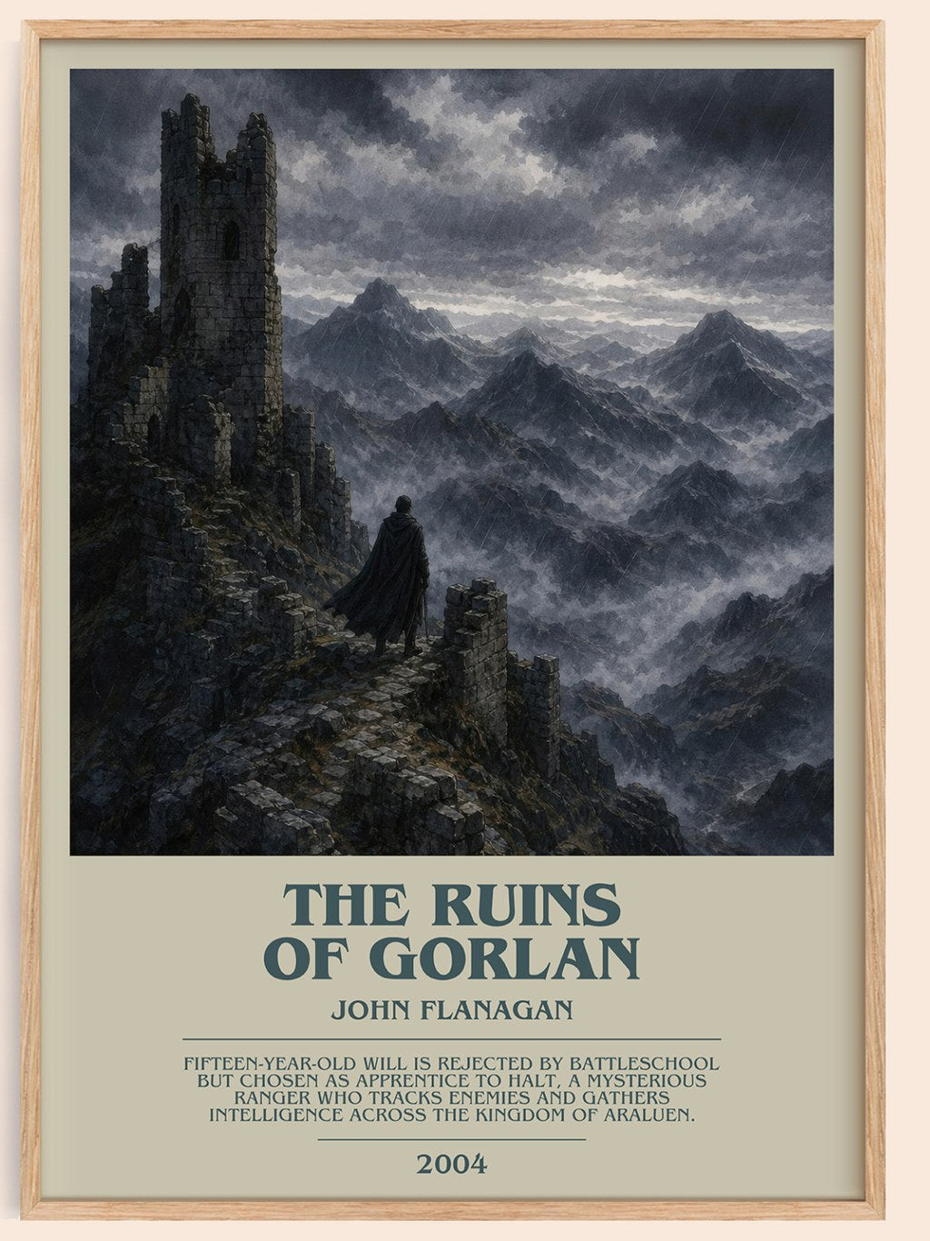 The Ruins of Gorlan bookish book poster by John Flanagan – framed literary art print