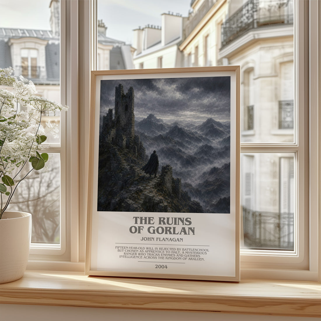 The Ruins of Gorlan bookish poster colour and style options – John Flanagan book art
