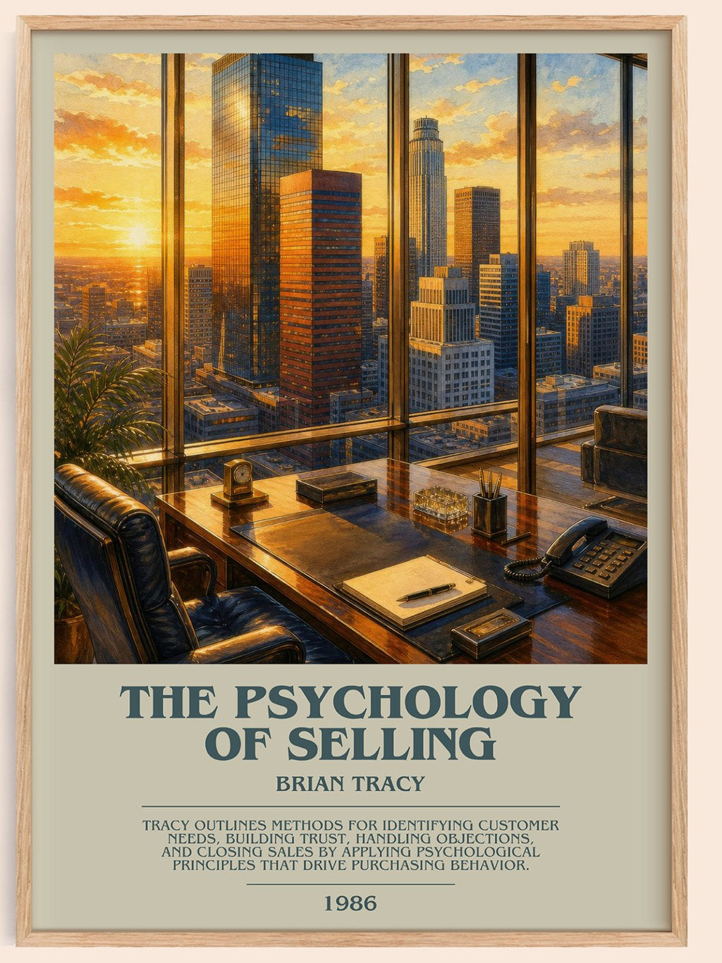 The Psychology of Selling bookish book poster by Brian Tracy – framed literary art print