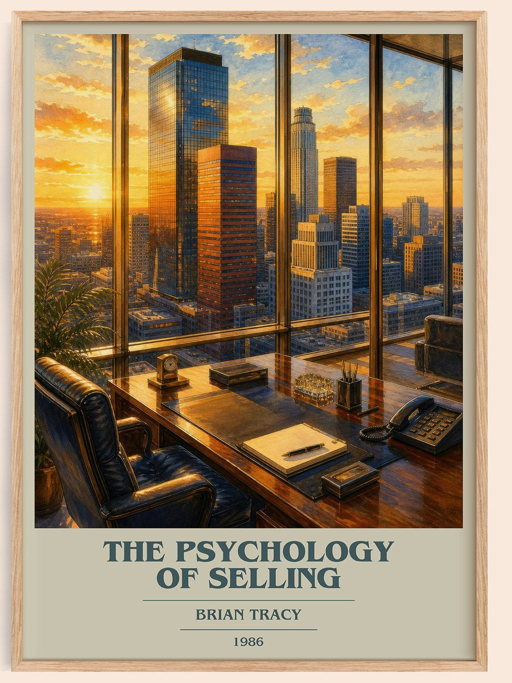 The Psychology of Selling book cover book poster by Brian Tracy – framed literary art print