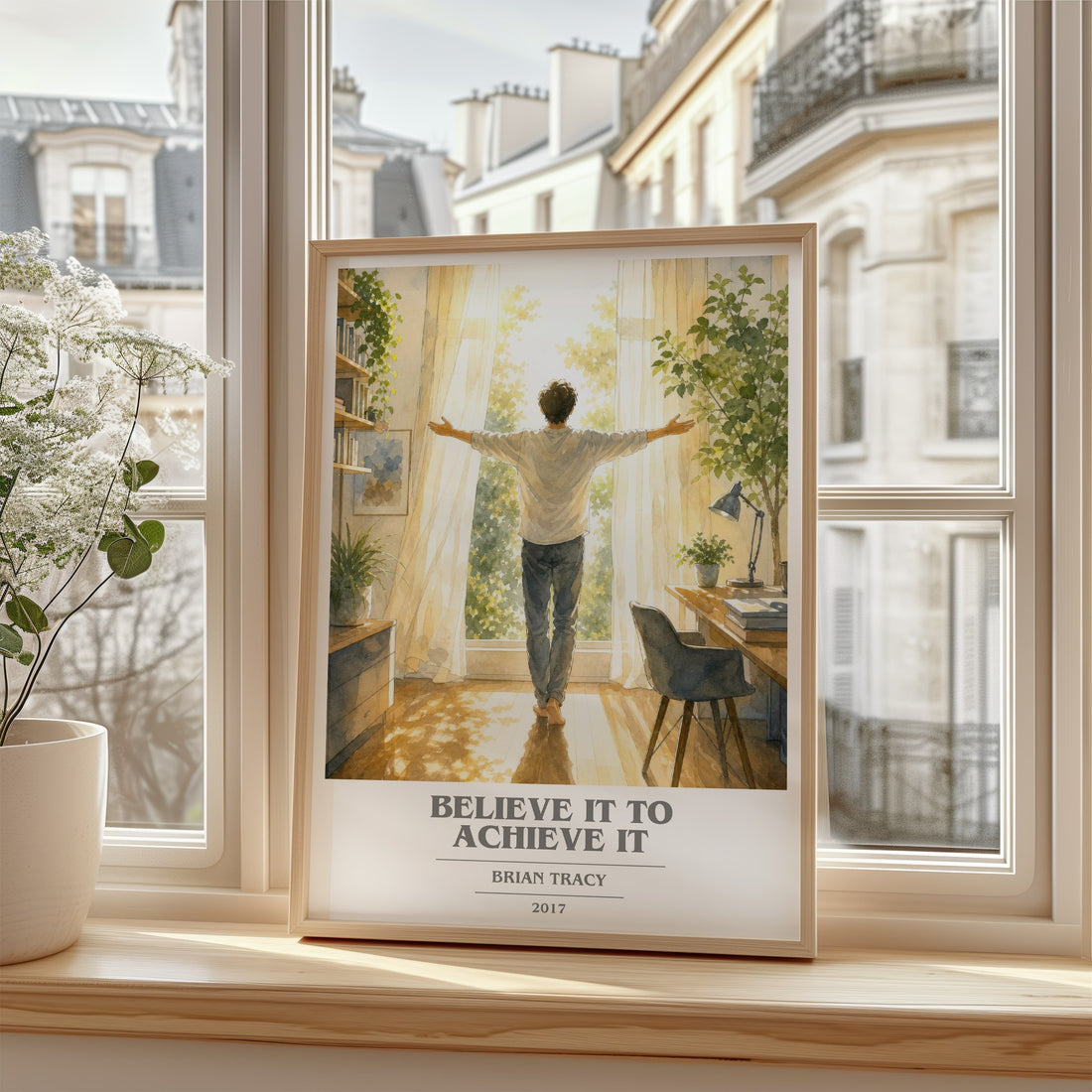 Believe It to Achieve It book cover poster colour and style options – Brian Tracy book art