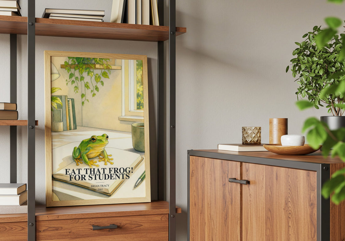 Eat That Frog! for Students book watercolour illustration paper finish options – matte satin gloss