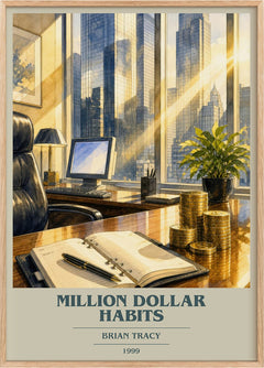 Million Dollar Habits Book Cover Poster by Brian Tracy