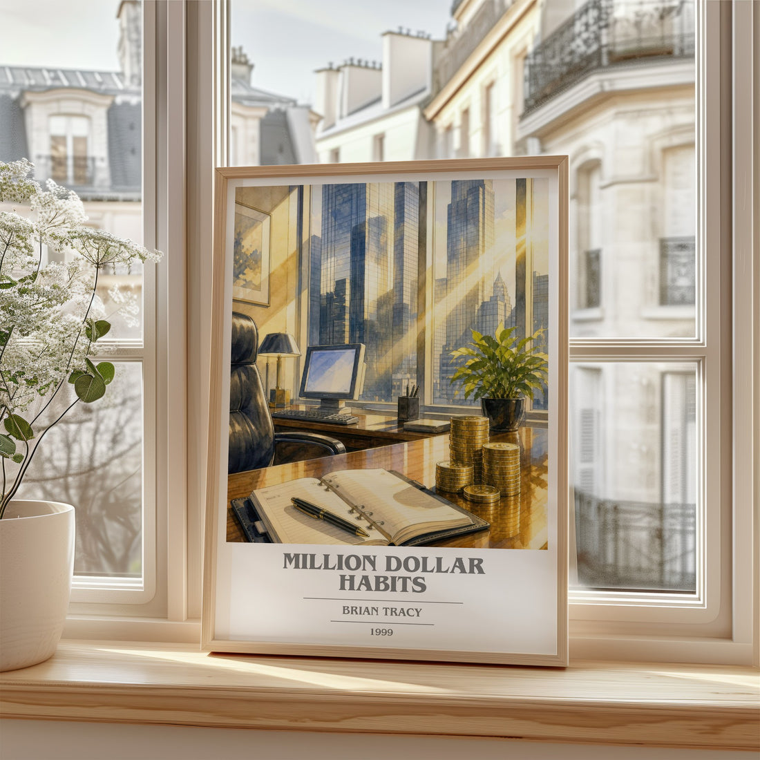 Million Dollar Habits book cover poster colour and style options – Brian Tracy book art
