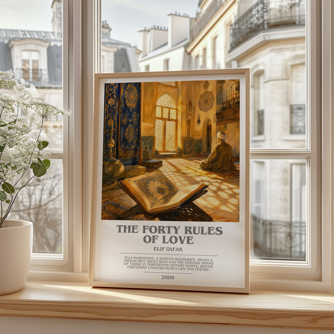 The Forty Rules of Love bookish poster colour and style options – Elif Şafak book art