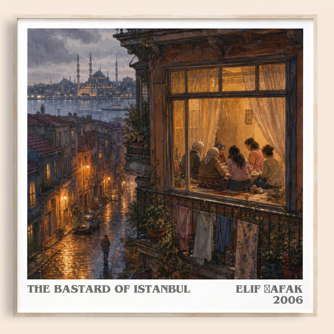 The Bastard of Istanbul literary book poster by Elif Şafak – framed literary art print