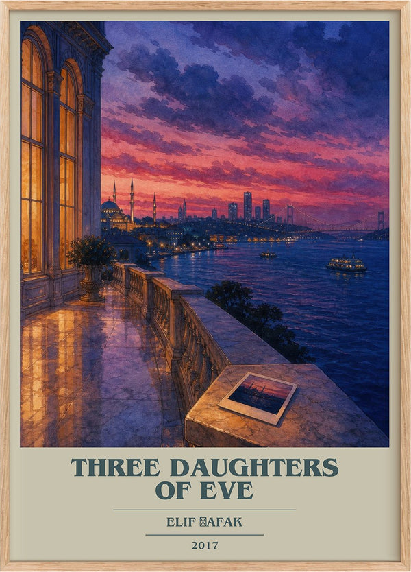 Three Daughters of Eve Book Cover Poster by Elif Şafak