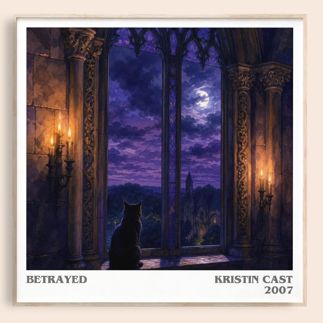 Betrayed literary book poster by Kristin Cast – framed literary art print