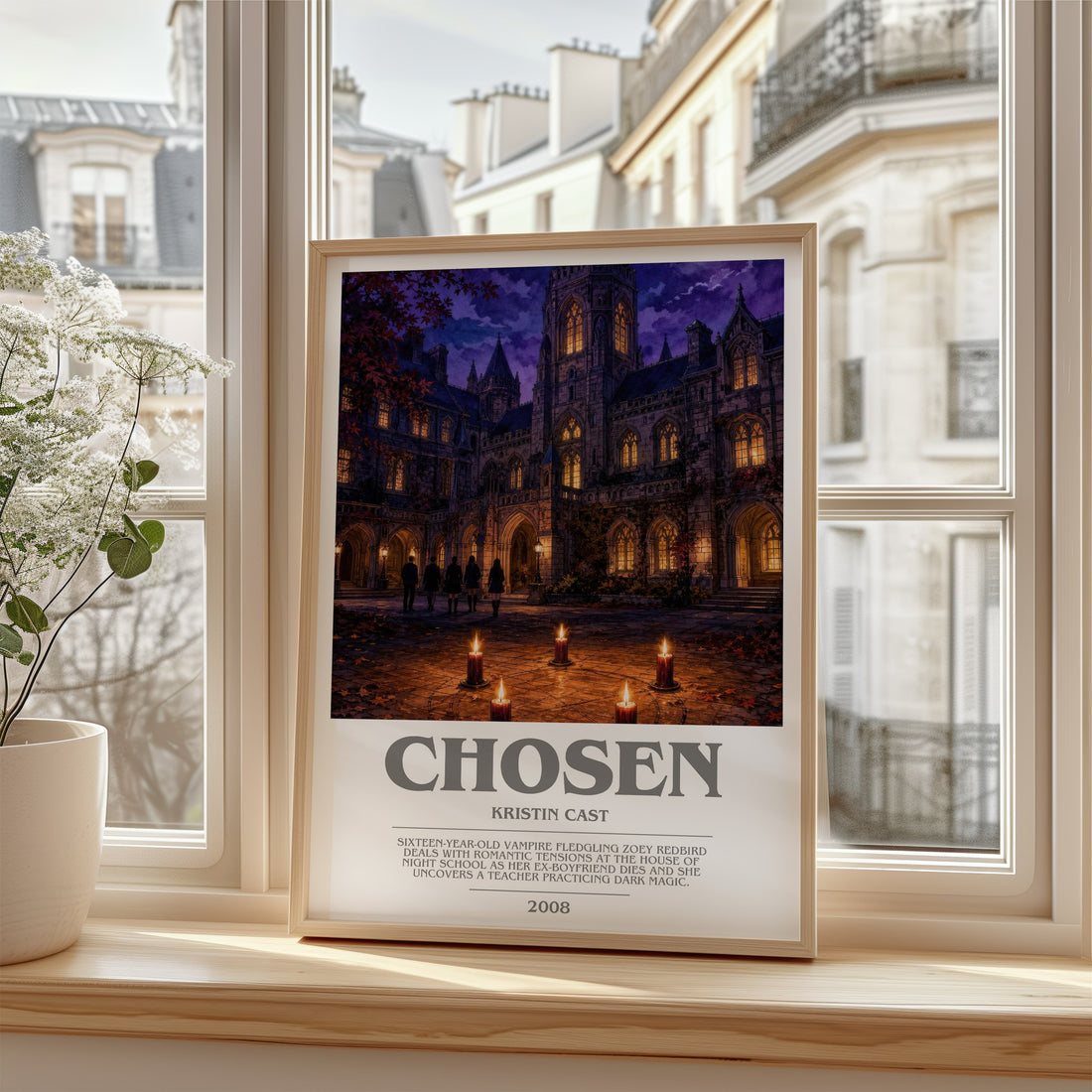 Chosen bookish poster colour and style options – Kristin Cast book art